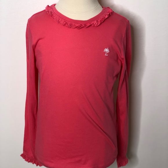 Lilly Pulitzer girls Linzy Tee NWT Ruffled 6/7 med - Picture 1 of 2